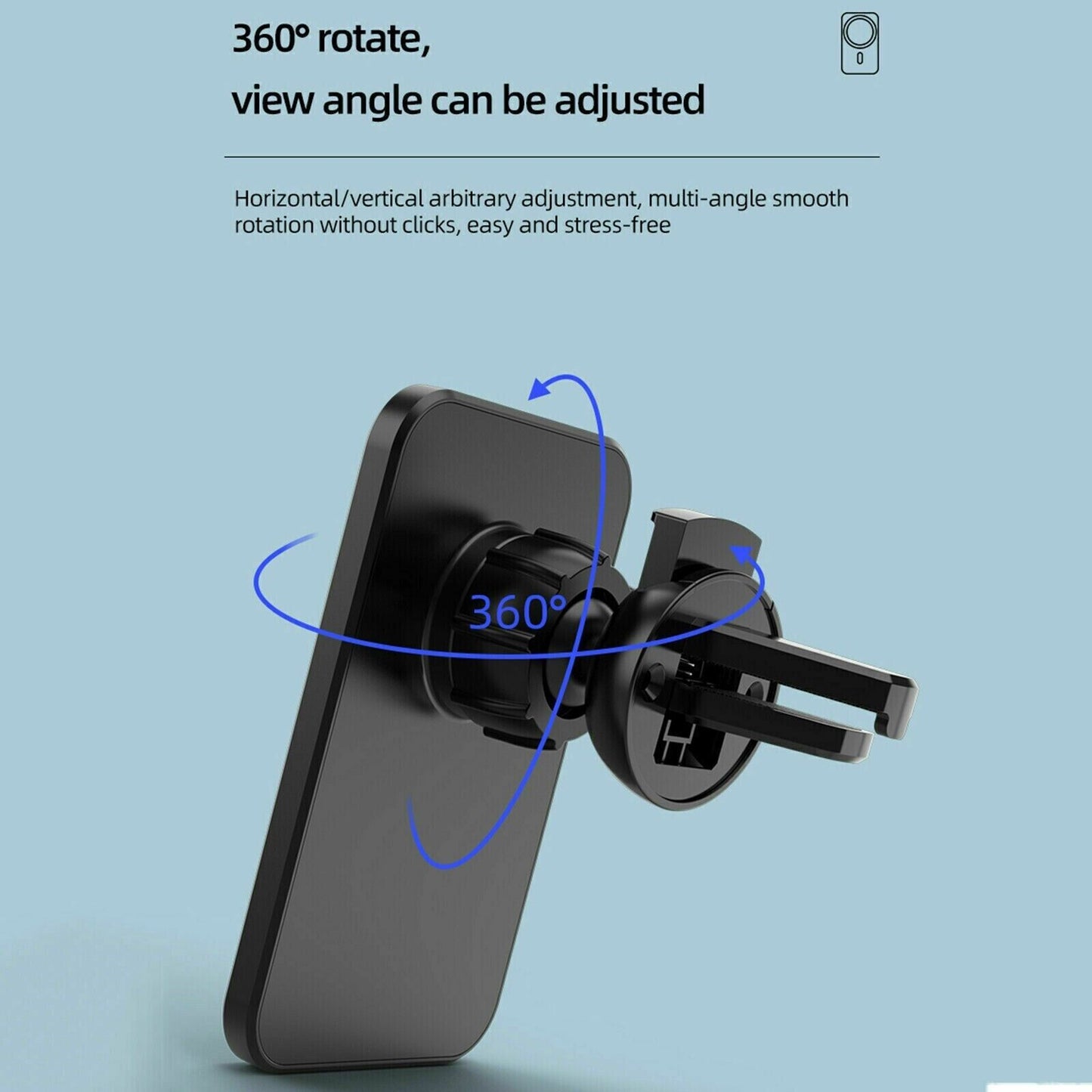 Magnetic wireless charging car phone holder