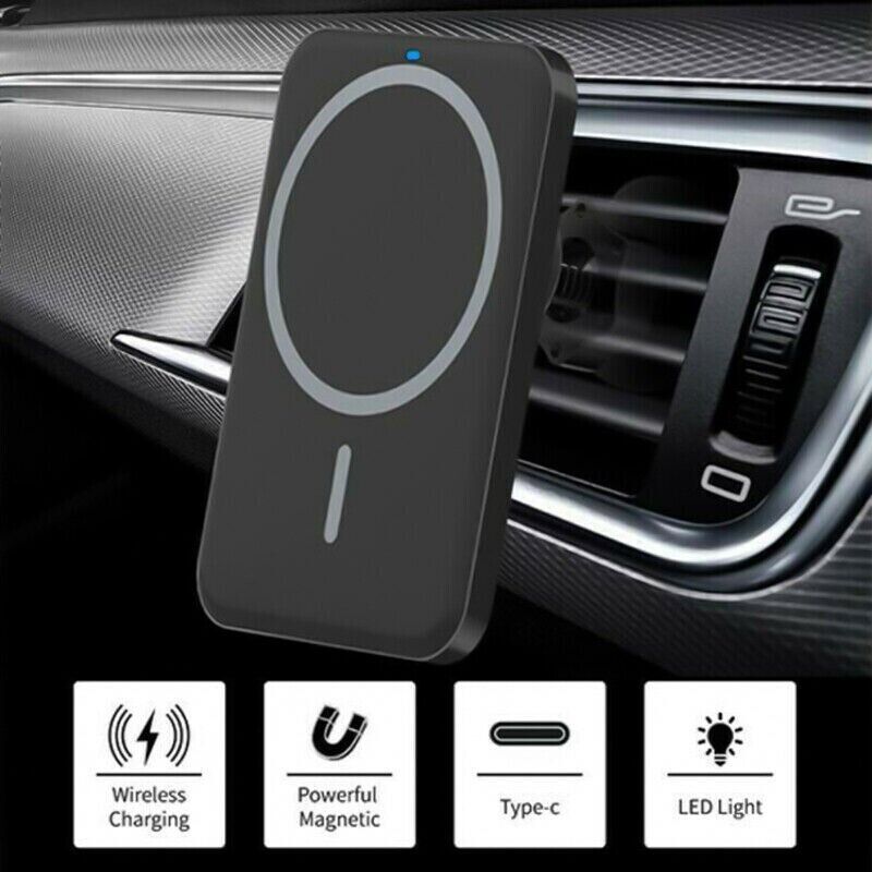 Magnetic wireless charging car phone holder