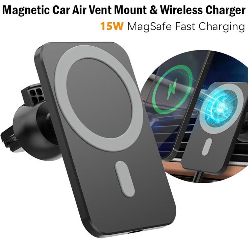 Magnetic wireless charging car phone holder